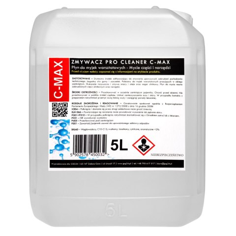 Płyn zmywacz do części i narzędzi do myjki warsztatowej PRO CLEANER C-MAX 5L GSG24