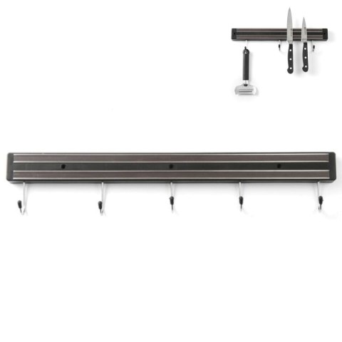 Listwa magnetyczna na noże z haczykami dł. 450 mm - Hendi 820308 Hendi
