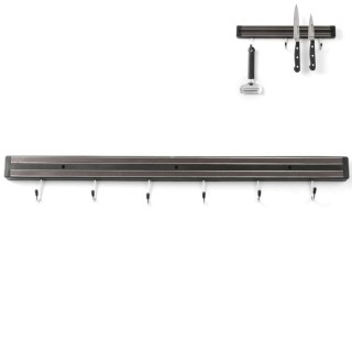 Listwa magnetyczna na noże z haczykami dł. 600 mm - Hendi 820407 Hendi