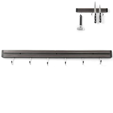 Listwa magnetyczna na noże z haczykami dł. 600 mm - Hendi 820407 Hendi
