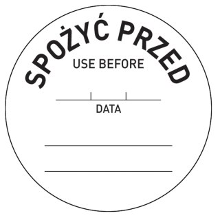 Naklejki food safety spożyć przed PL EN 500 szt. Hendi 850145 Hendi