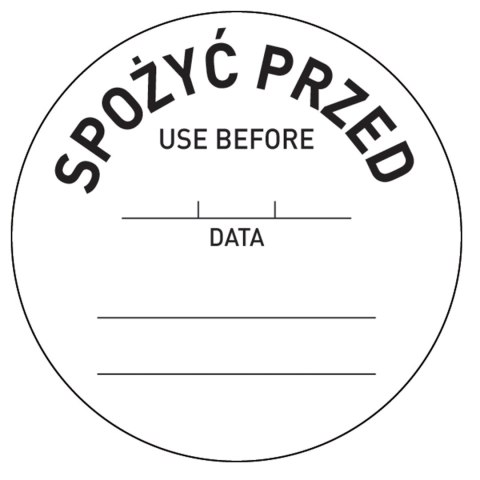 Naklejki food safety spożyć przed PL EN 500 szt. Hendi 850145 Hendi