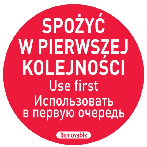Naklejki food safety spożyć w pierwszej kolejności PL RU EN 500 szt. Hendi 850152 Hendi