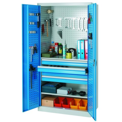 Szafa warsztatowa spawana z szufladami na narzędzia 95x60x195cm MEVA