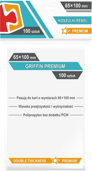 Koszulki 65x100mm Griffin Premium 100 sztuk Rebel