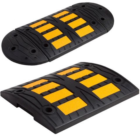 Próg podrzutowy zwalniający gumowy środkowy szer. 480x395x60mm PRO-LINE