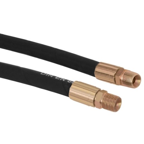 Wąż przewód pneumatyczny ciśnieniowy gumowy zwijany na bębnie 160 bar 15 m + 2 m MSW