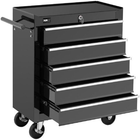 Wózek szafka warsztatowa narzędziowa mobilna z uchwytem 5 szuflad MSW