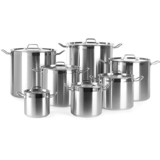 Garnek wysoki Profi Line z pokrywką dno Sandwich 95 l śr. 500 x 500 mm - Hendi 833025 Hendi