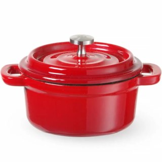 Garnek żeliwny emaliowany 0.27 l czerwony - Hendi 626856 Hendi