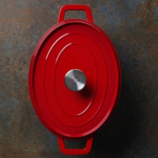 Garnek żeliwny emaliowany 4,4 l czerwony - Hendi 626849 Hendi