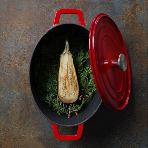 Garnek żeliwny emaliowany 4,4 l czerwony - Hendi 626849 Hendi