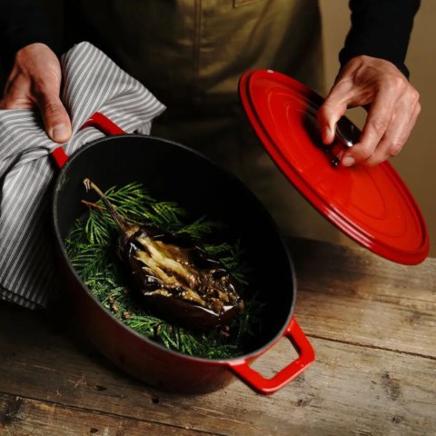 Garnek żeliwny emaliowany 4,4 l czerwony - Hendi 626849 Hendi