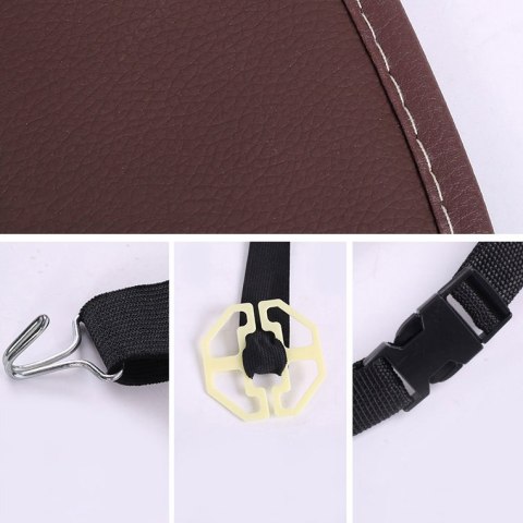 Organizer samochodowy na fotel siedzenie + półka stolik do auta brązowy HURTEL