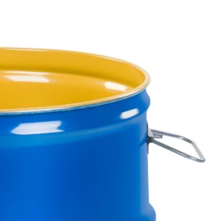 Beczka stalowa OH 100L zdejmowane wieko korki 2 i 3/4 wnętrze lakierowane - niebieska Beczkopol