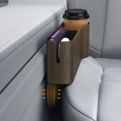 Organizator uchwyt na kubek i drobiazgi do samochodu OrganizeFun Series brązowy BASEUS
