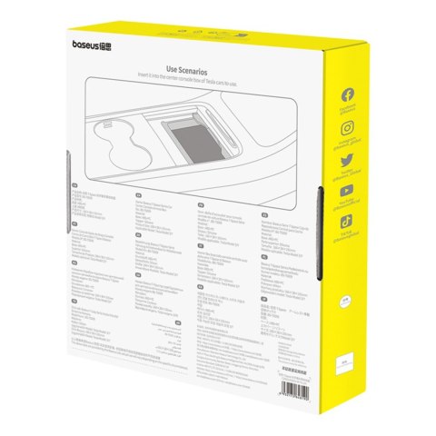 Organizer szufladka T-Space do Tesla Model 3 / Y środkowa konsola szary BASEUS