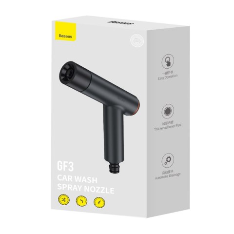 Pistolet myjka do samochodu auta Baseus GF3 - ciemnoszara BASEUS