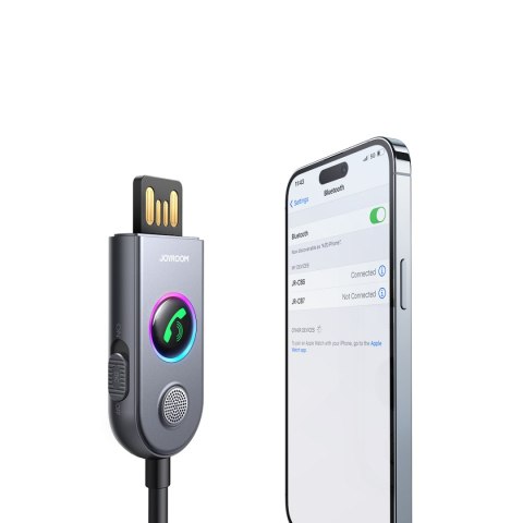 Samochodowy bezprzewodowy odbiornik nadajnik Audio USB AUX JR-CB6 szary JOYROOM