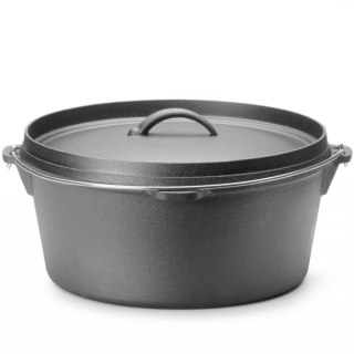 Kociołek żeliwny garnek myśliwski nad ognisko do zup gulaszy śr. 310 x 155 mm 7.2 l Hendi