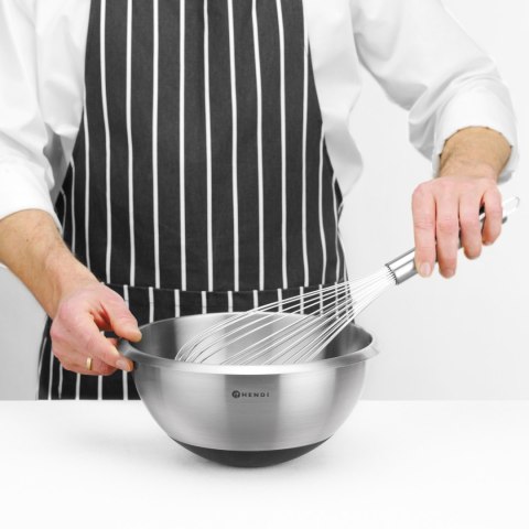 Miska kuchenna stalowa z silikonową podstawą i miarką 6 l śr. 330 x 155 mm Bar Up