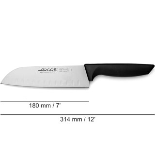 Nóż Santoku ze szlifem kulowym NIZA dł. 180/314 mm Arcos
