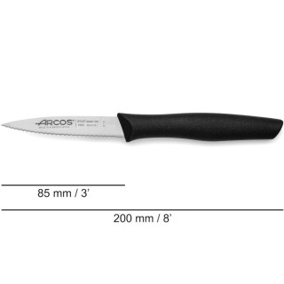 Nóż do obierania warzyw owoców spiczasty ząbkowany NOVA dł. 85/200 mm Arcos