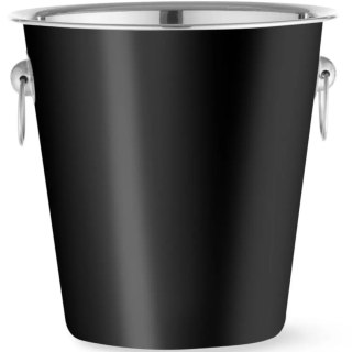 Wiadro do szampana lodu stalowe 3.3 l śr. 220 x 190 mm - czarne Bar Up