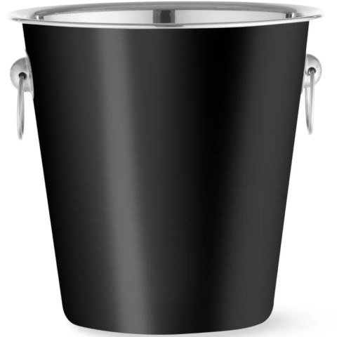 Wiadro do szampana lodu stalowe 3.3 l śr. 220 x 190 mm - czarne Bar Up