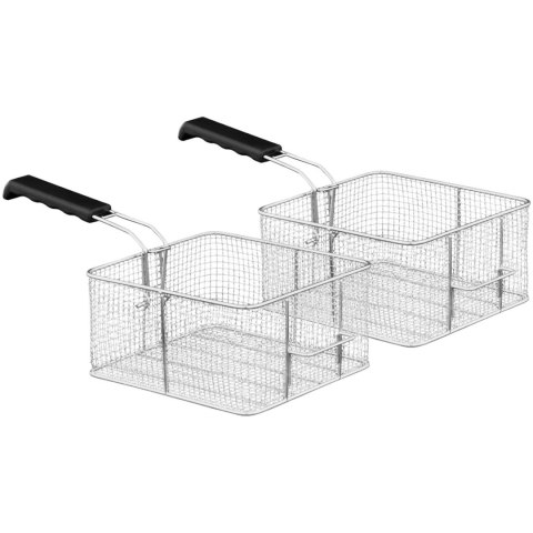 Frytownica podwójna dwukomorowa z kranami 400V - 2x10L Royal Catering