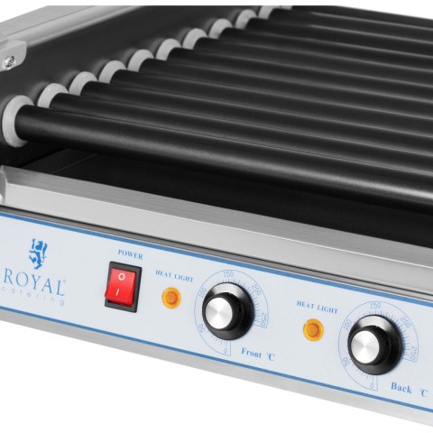 Grill rolkowy z szybą Roller grill z rolkami z teflonu 11T Royal Catering