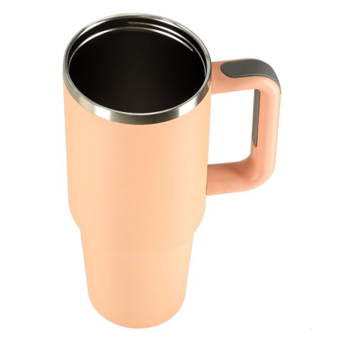 Kubek termiczny ze słomką i uchwytem termos 1200ml róż pudrowy Kik Sp. z o. o. Sp. k.