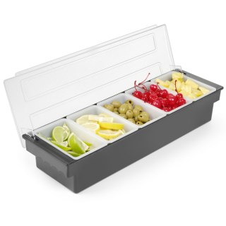 Pojemnik barmański na dodatki do drinków 5 pojemników Hendi 552131 Bar Up