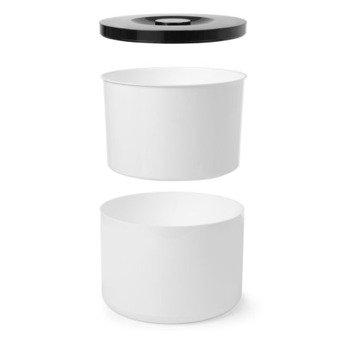 Pojemnik do lodu na lód biały z czarną pokrywką 5L Bar Up