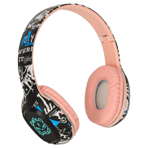 Słuchawki bezprzewodowe nauszne Bluetooth RGB Gaming Sport 200mAh różowe Kik Sp. z o. o. Sp. k.