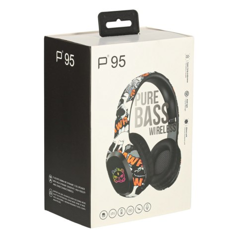 Słuchawki bezprzewodowe nauszne Bluetooth RGB Gaming Sport 200mAh różowe Kik Sp. z o. o. Sp. k.