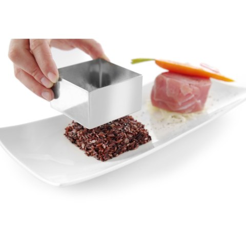 Forma kucharska cukiernicza kwadratowa do ciast potraw 80x80x(H)45mm Hendi 512173 Hendi