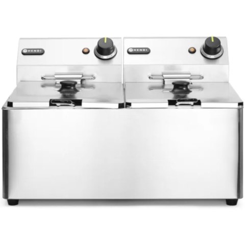 Frytownica gastronomiczna podwójna Kitchen Line 7kW 230V 2 x 8L - Hendi 205839 Hendi