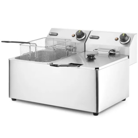Frytownica gastronomiczna podwójna Kitchen Line 7kW 230V 2 x 8L - Hendi 205839 Hendi