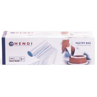Jednorazowe foliowe woreczki rożki cukiernicze do szprycowania i ozdabiania 100 szt. 80µm - Hendi 557112 Hendi