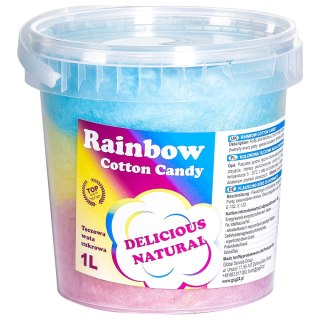 Kolorowa tęczowa wata cukrowa Rainbow Cotton Candy 1L Bartpol