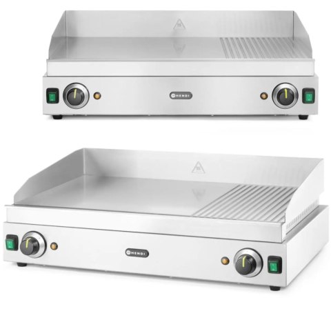 Płyta grzewcza grillowa Profi Line gładka-ryflowana podwójna do pracy ciągłej 3500W - Hendi 203163 Hendi