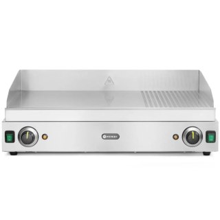 Płyta grzewcza grillowa Profi Line gładka-ryflowana podwójna do pracy ciągłej 3500W - Hendi 203163 Hendi