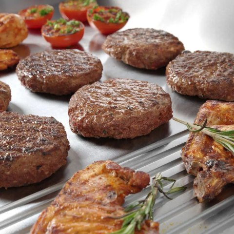 Płyta grzewcza grillowa Profi Line gładka-ryflowana podwójna do pracy ciągłej 3500W - Hendi 203163 Hendi