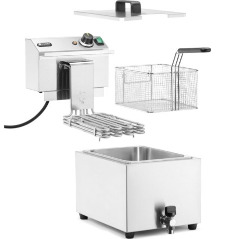 Frytownica elektryczna nastawna z kranem spustowym 400 V 66000 W 10 l - Hendi 209424 Hendi