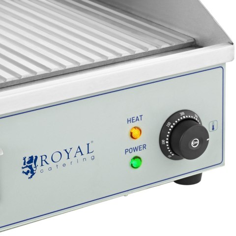 Grill elektryczny płyta grillowa ryflowana podwójna 400 x 730 mm 2 x 2000 W Royal Catering