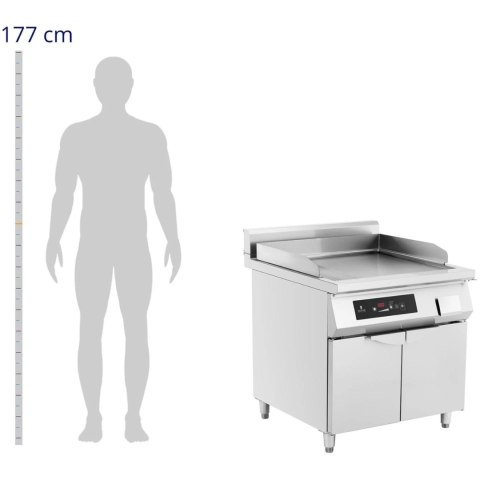 Grill indukcyjny gładki wolnostojący 720 x 610 mm 80-300 C 10000 W Royal Catering