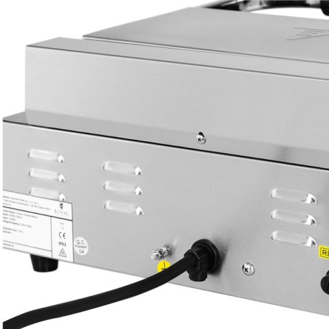 Grill kontaktowy elektryczny płyta gładka i ryflowana 33 x 22 cm 2200 W Royal Catering