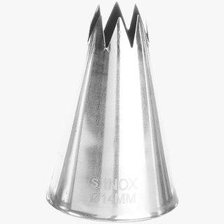 Końcówka tylka gwiazdka do rękawów worków cukierniczych stalowa śr. 14mm - HENDI 551431 Hendi