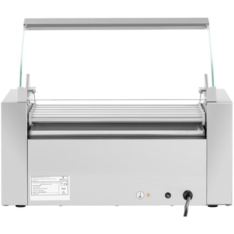 Podgrzewacz grill rolkowy do parówek hot-dogów z szufladą i osłoną - 5 rolek Royal Catering